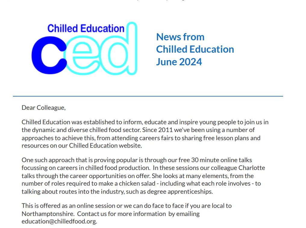 Chilled Education Newsletter - June 2024