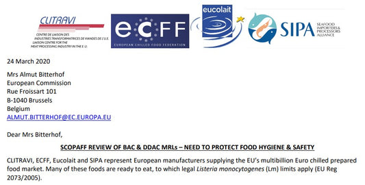 Food & Biocides Industry Group - ECFF, CLITRAVI, Eucolat & SIPA Letter re QACs MRLS