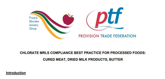 FBIG PTF Chlorate MRL compliance best practice – cured meat, dried milk products, butter (19/11/20)